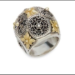 Konstantino ring NWT sterling silver and 18k gold